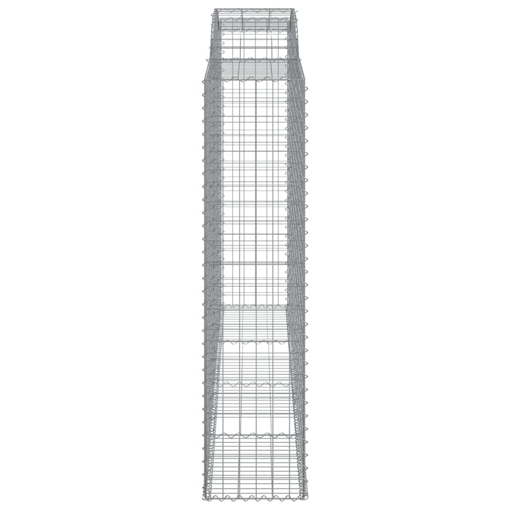 vidaXL Cestos gabião arqueados 4pcs 300x50x200/220cm ferro galvanizado