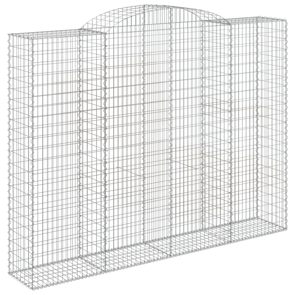 vidaXL Cestos gabião arqueados 2pcs 300x50x220/240cm ferro galvanizado