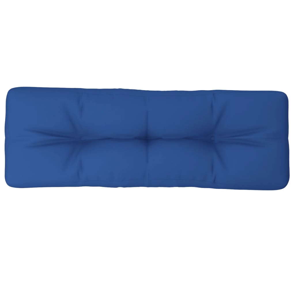 vidaXL Almofadão para sofá de paletes 120x40x12 cm tecido azul real