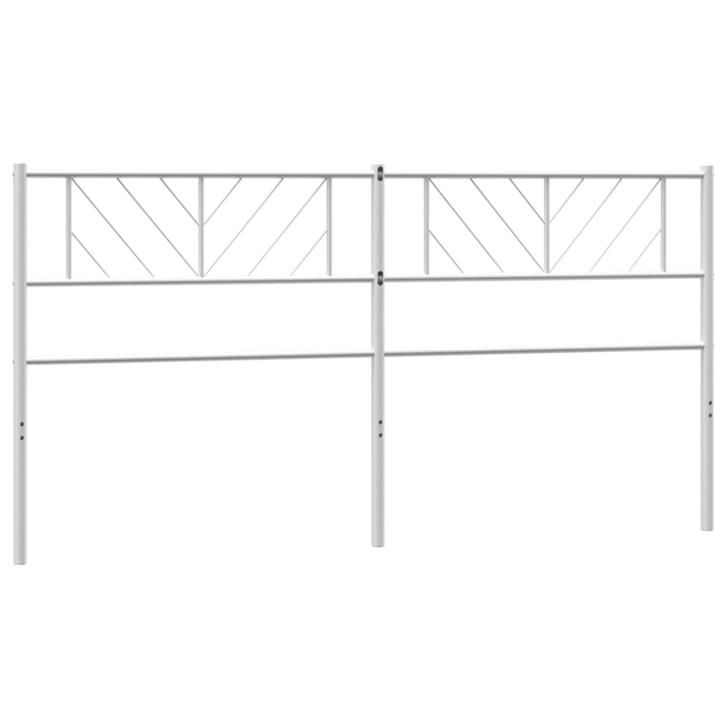 vidaXL Cabeceira de cama 200 cm metal branco