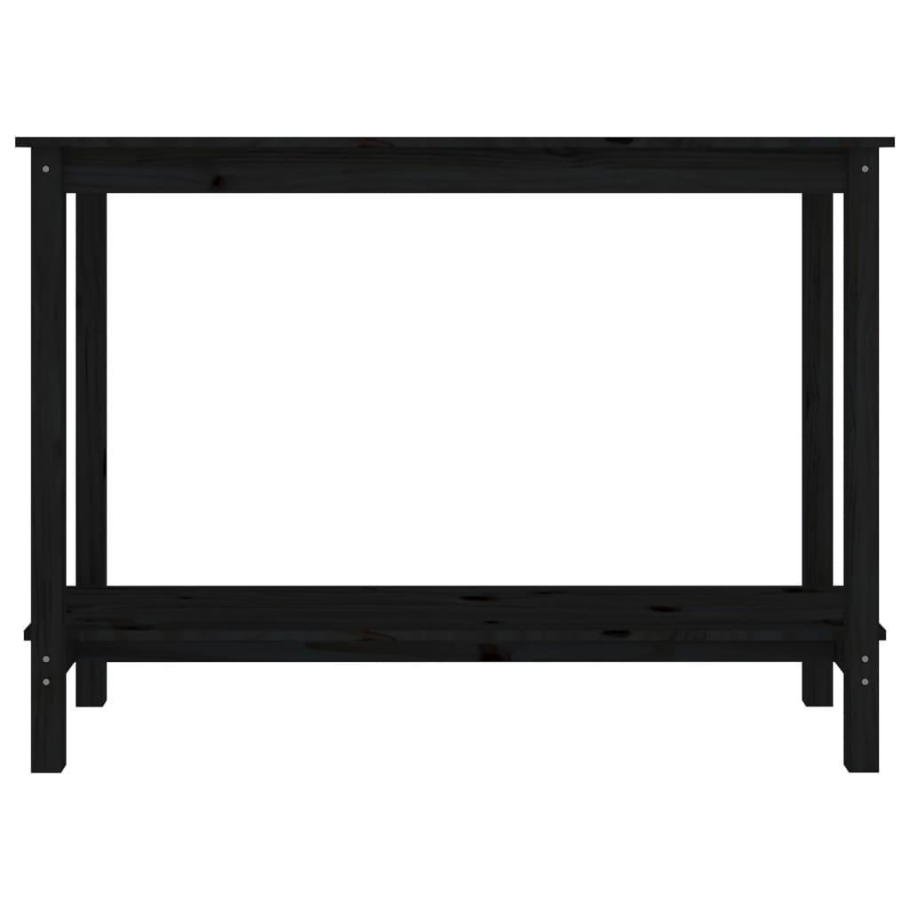 vidaXL Mesa consola 110x40x80 cm madeira de pinho maciça preto