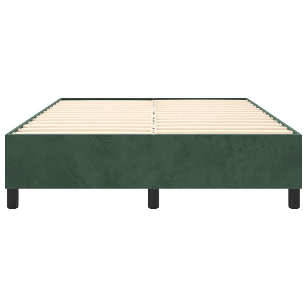 vidaXL Estrutura de cama 140x190 cm veludo verde-escuro