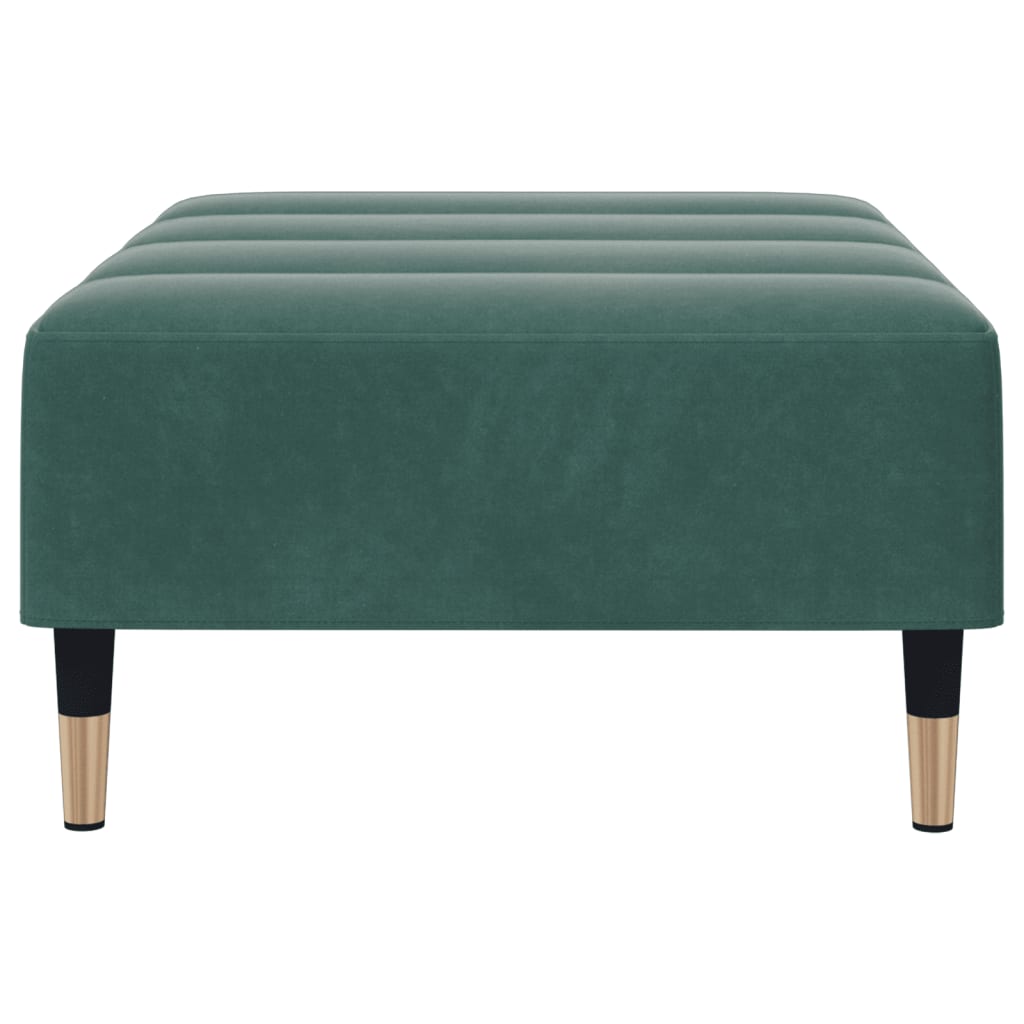 vidaXL Apoio de pés 77x55x31 cm veludo verde-escuro