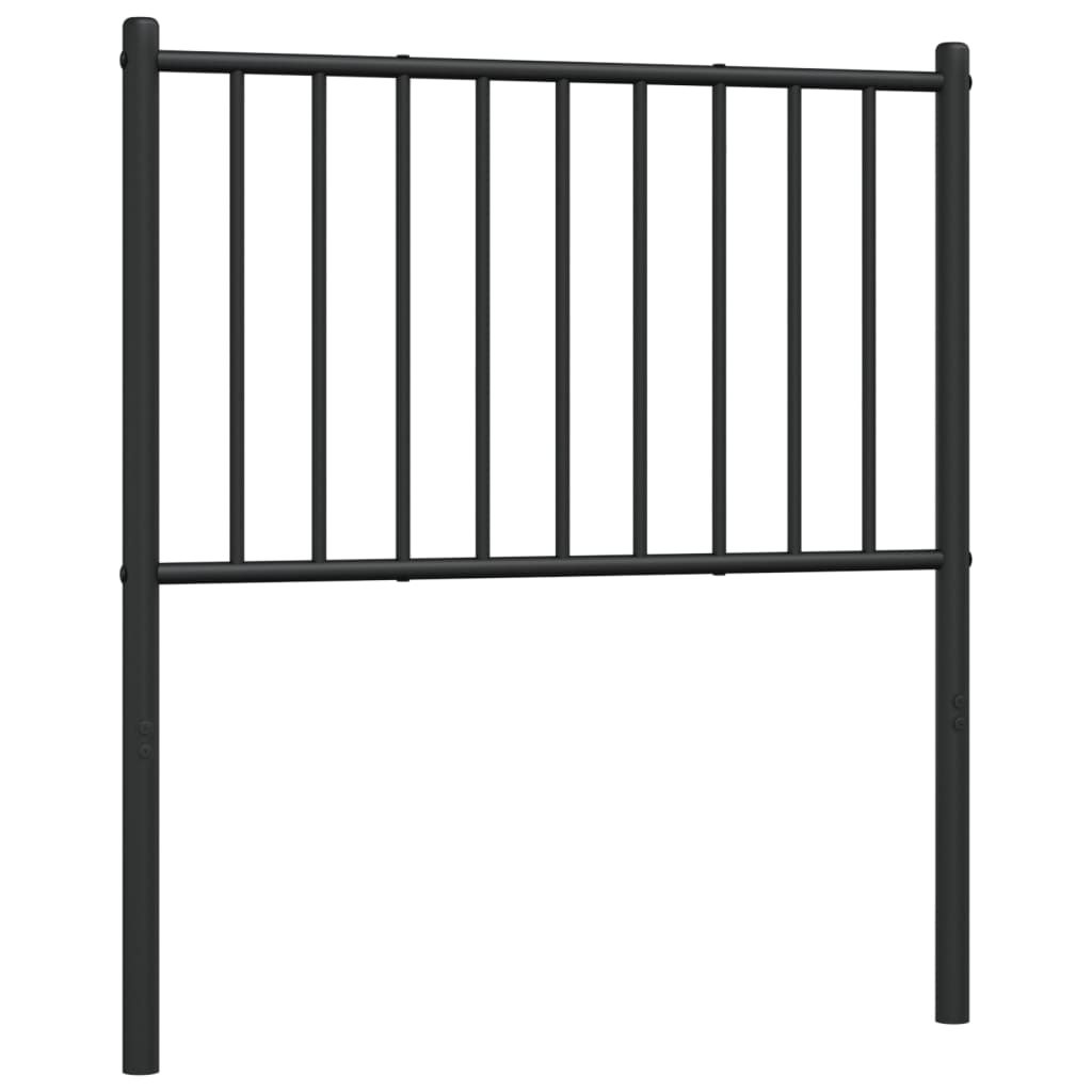 vidaXL Cabeceira de cama 75 cm metal preto