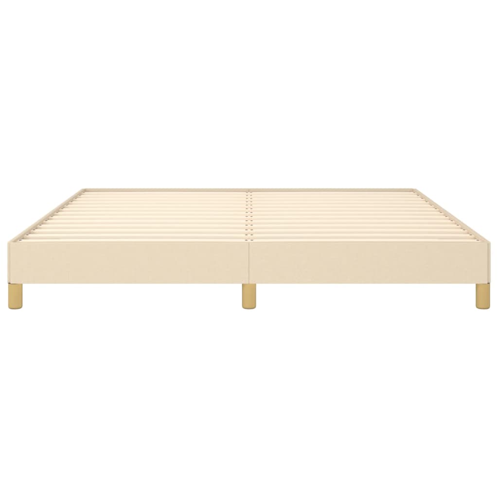 vidaXL Estrutura de cama sem colchão 180x200 cm tecido cor creme