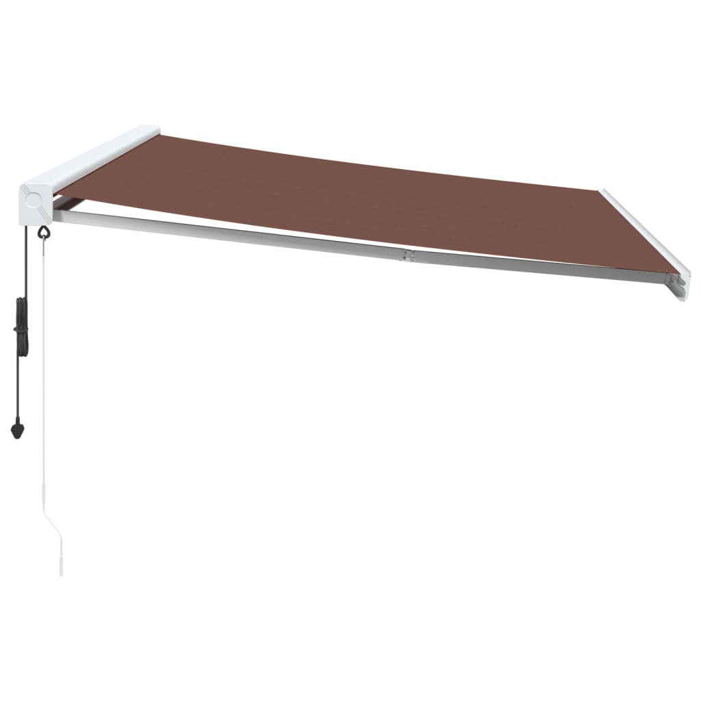 vidaXL Toldo retrátil automático 400x300 cm castanho