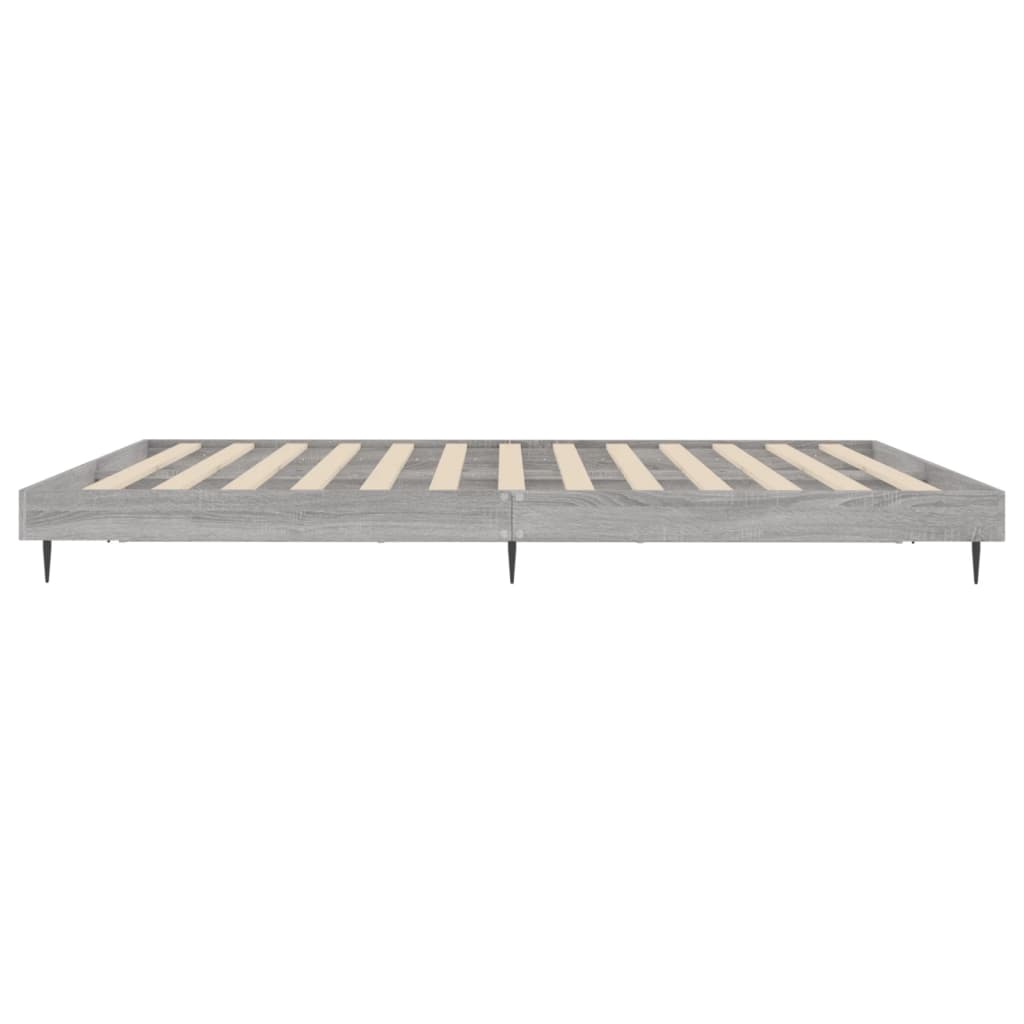 vidaXL Estrutura de cama 140x200 cm derivados de madeira cinza sonoma