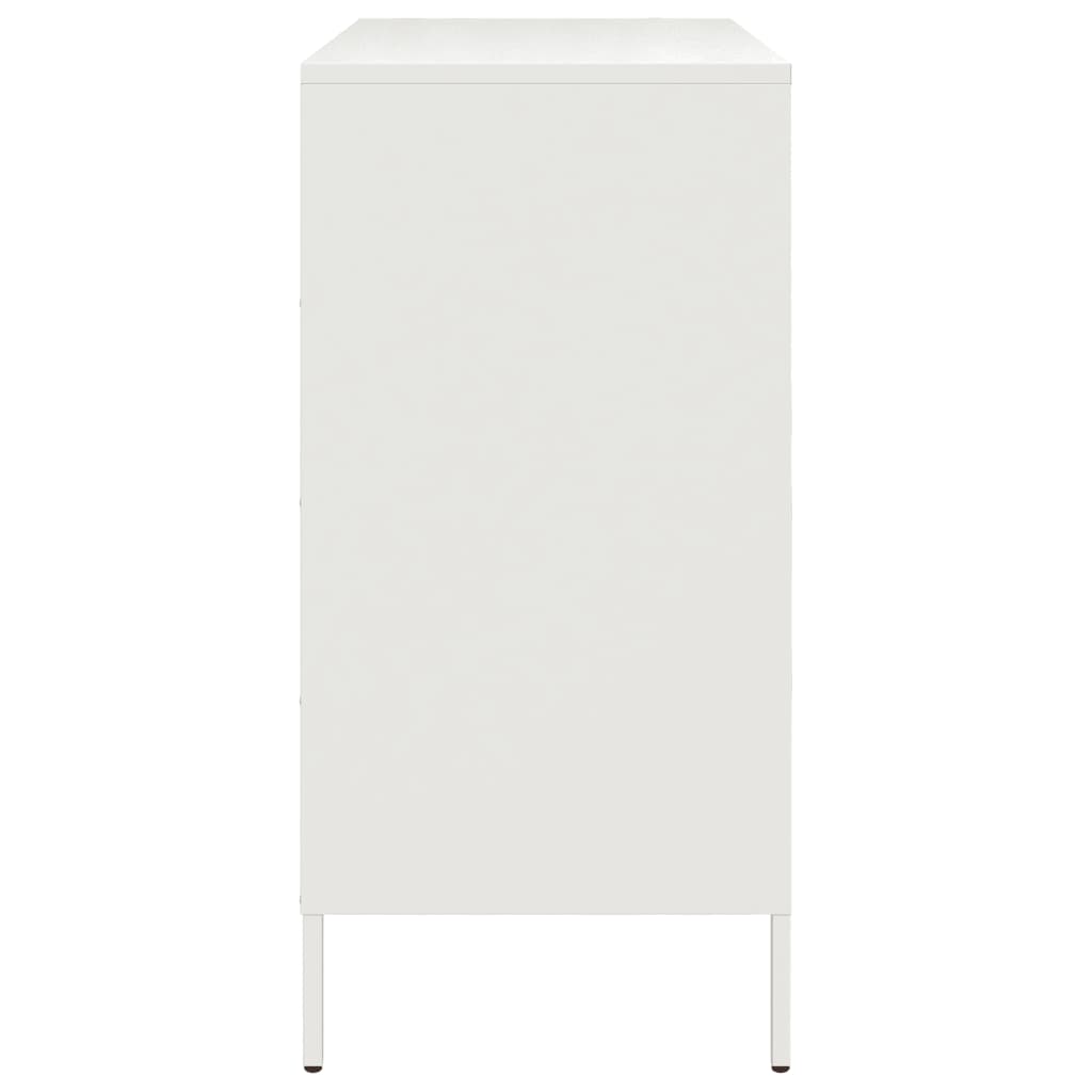 vidaXL Aparador 68x39x79 cm aço branco