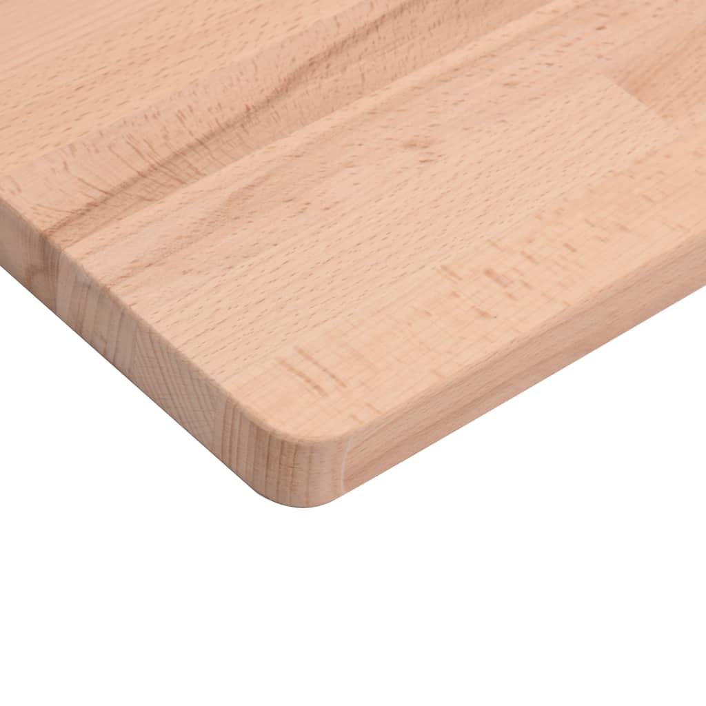 vidaXL Bancada para casa de banho 100x50x2,5 cm madeira de faia maciça