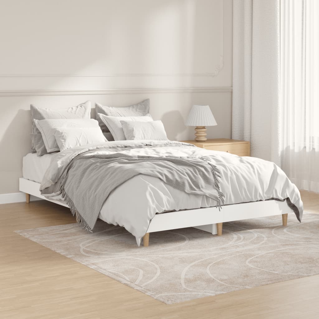 vidaXL Estrutura de cama 120x190 cm derivados de madeira branco