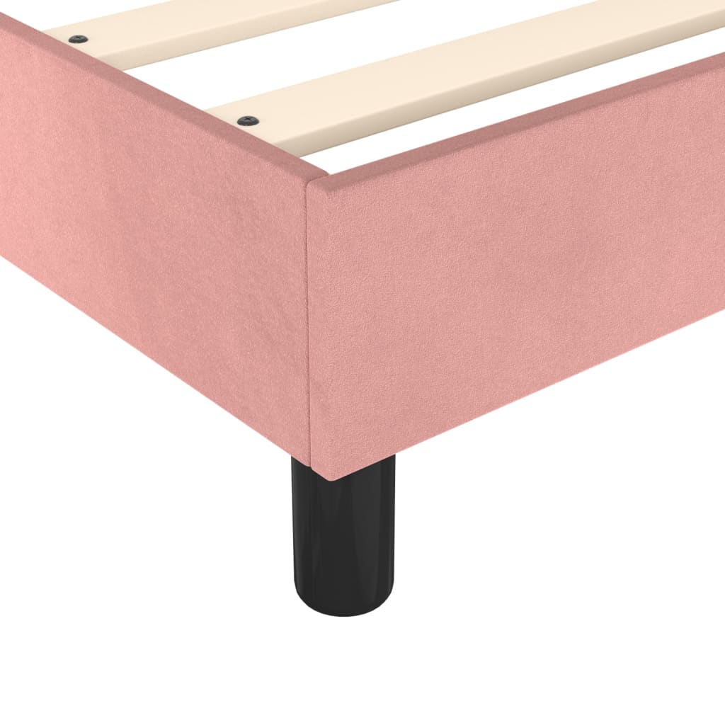 vidaXL Estrutura de cama 200x200 cm veludo rosa