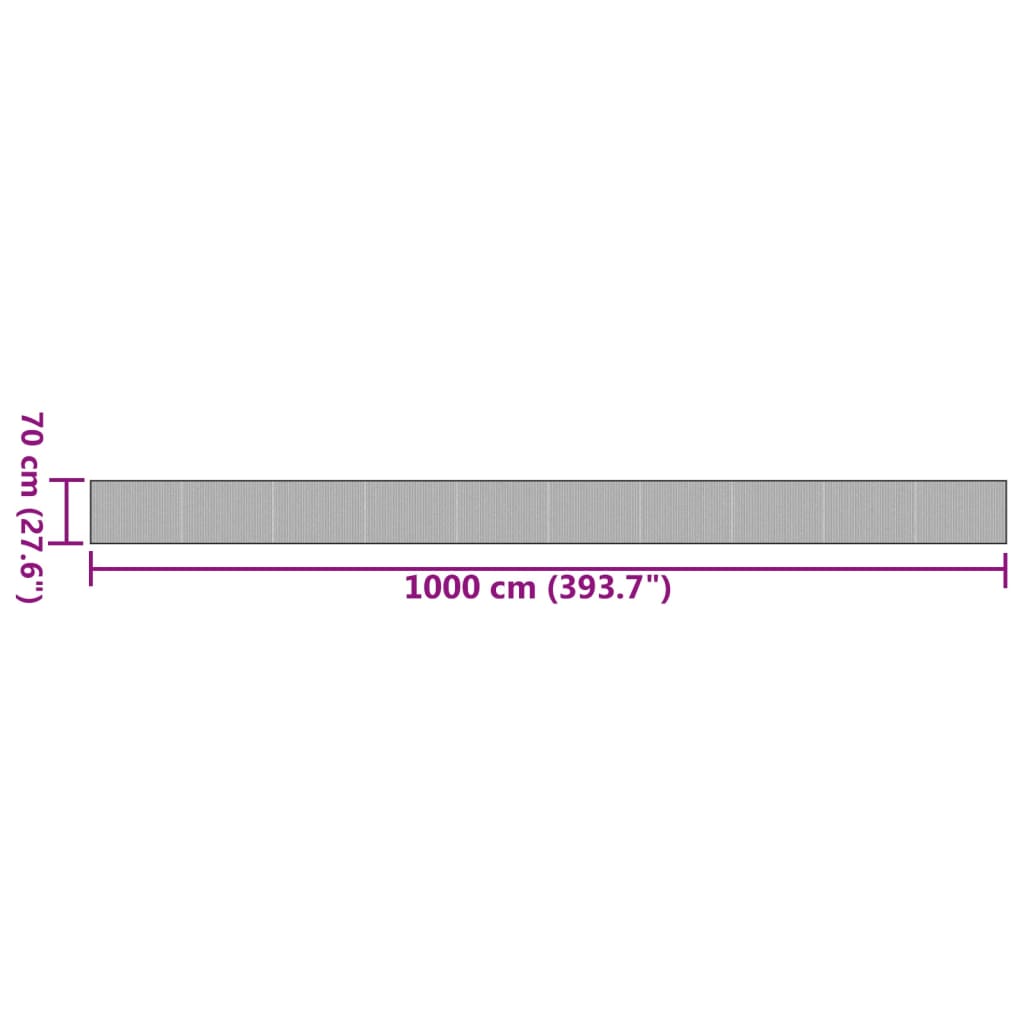 vidaXL Tapete retangular 70x1000 cm bambu cor natural clara