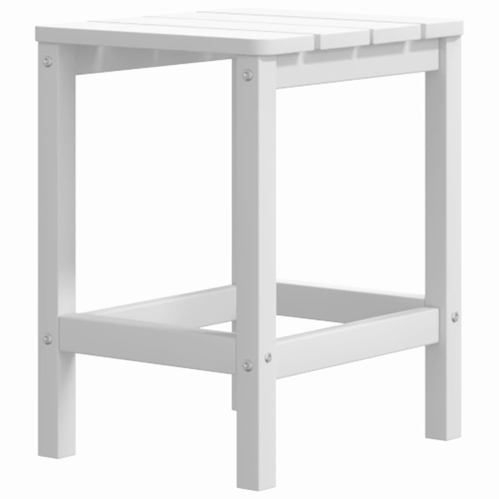 vidaXL Cadeira de jardim Adirondack com mesa PEAD branco