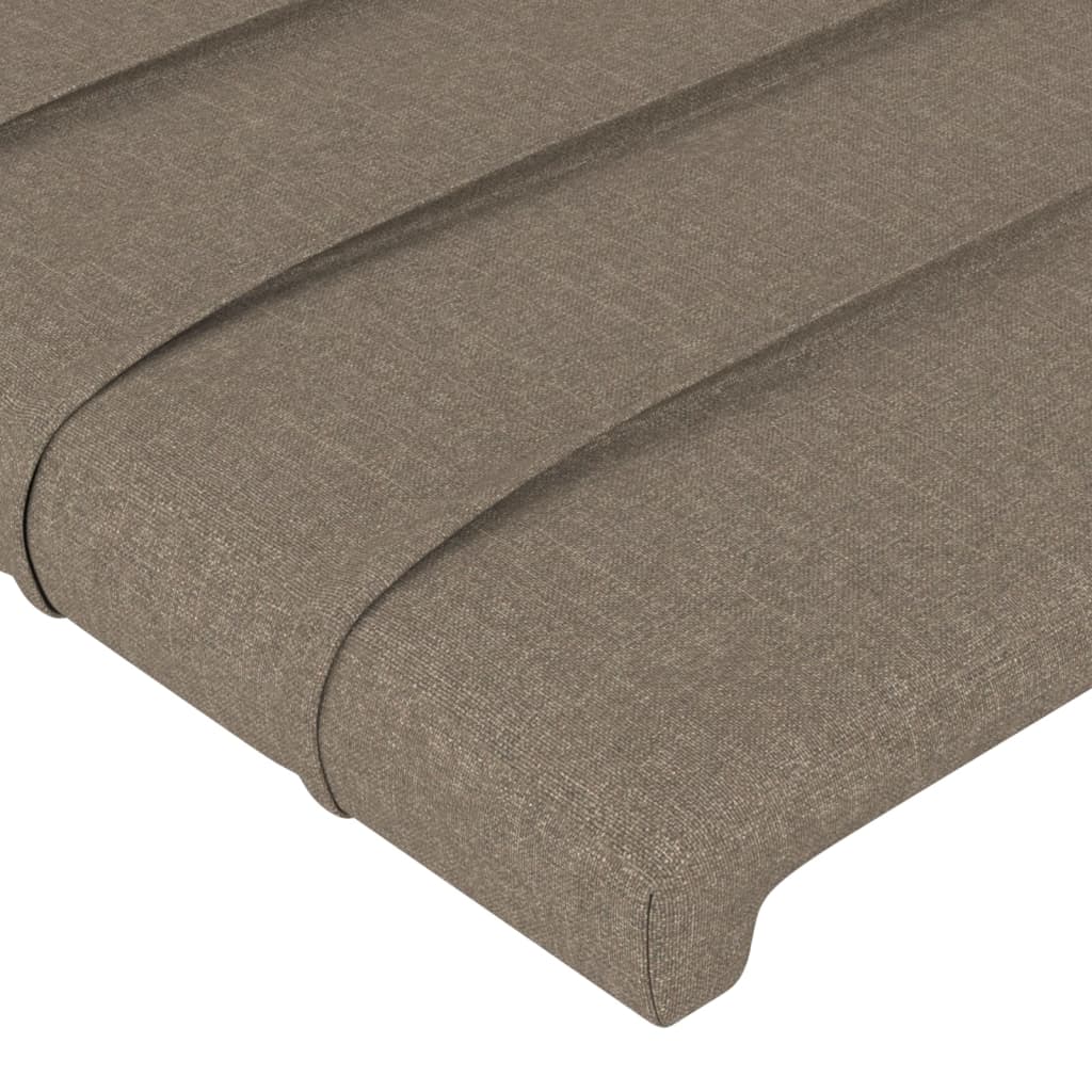 vidaXL Cabeceira cama abas tecido 103x23x118/128 cm cinza-acastanhado