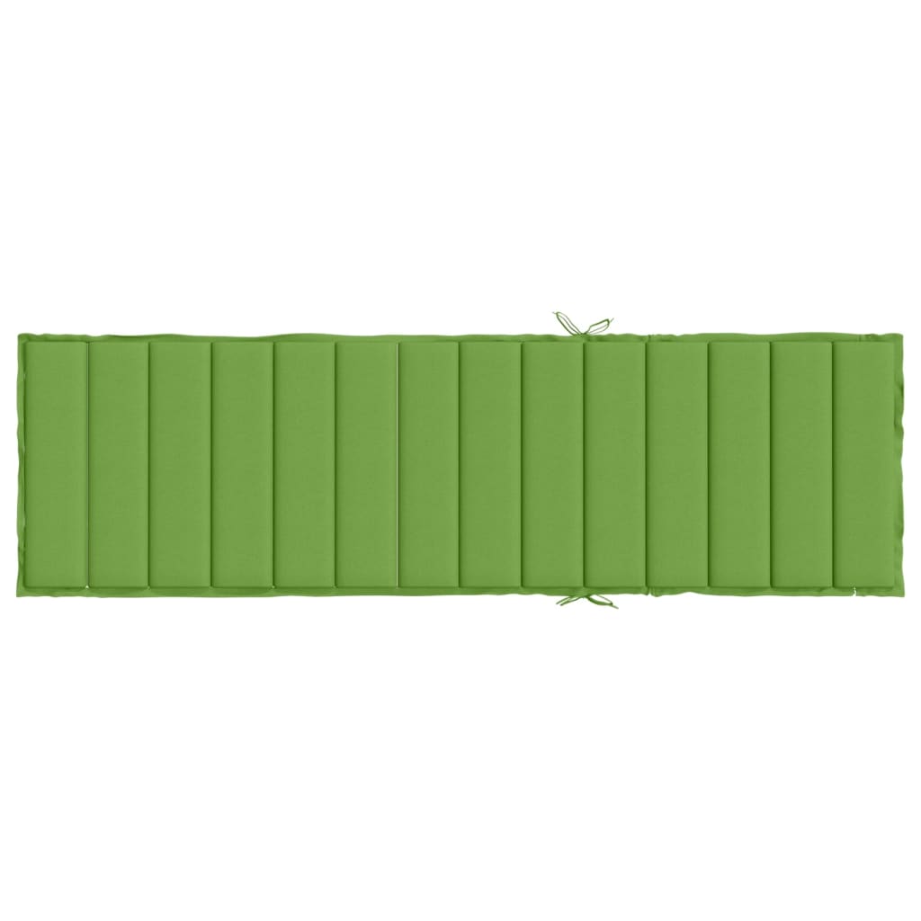 vidaXL Almofadão para espreguiçadeira 200x60x4cm mesclado tecido verde