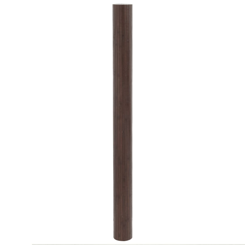 vidaXL Tapete retangular 80x400 cm bambu castanho-escuro