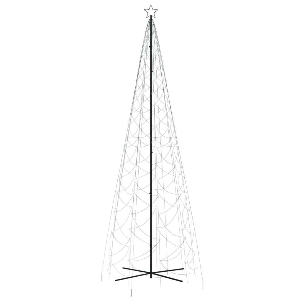 vidaXL Árvore de Natal em cone 1400 luzes LED 160x500 cm branco frio