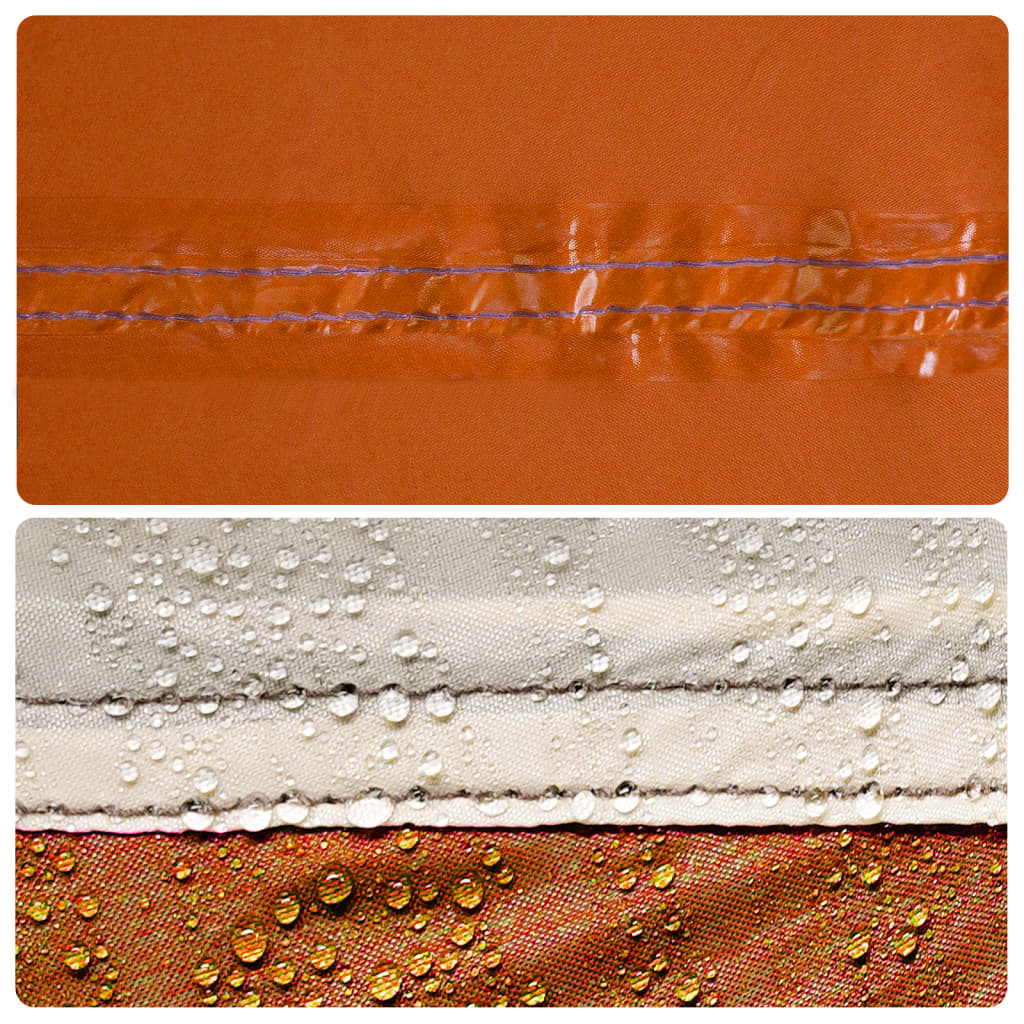 vidaXL Tenda de arrumação impermeável cinzento e laranja