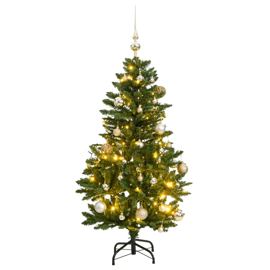 vidaXL Árvore Natal artificial articulada c/ 150 luzes LED+bolas 150cm