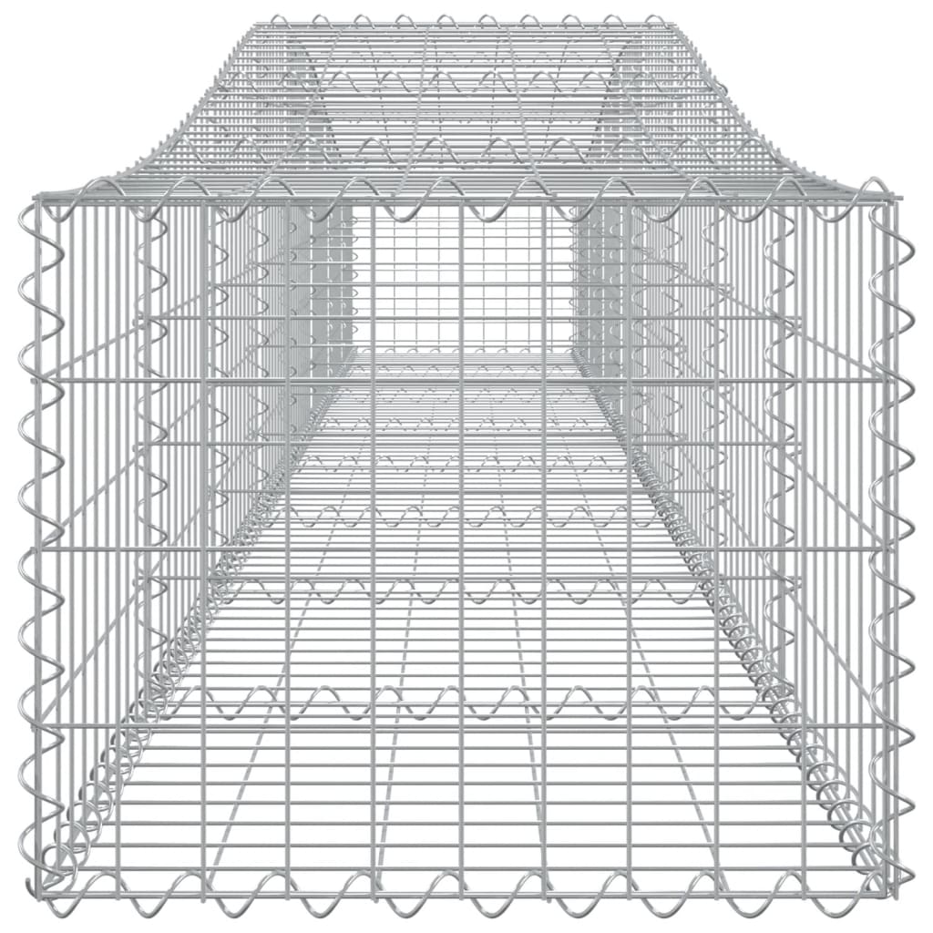 vidaXL Cestos gabião arqueados 2 pcs 400x50x40/60 cm ferro galvanizado