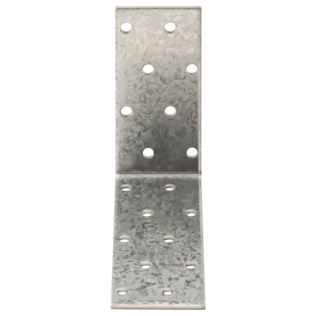 vidaXL Suportes angulares 40 pcs 2 mm 80x40x80 mm aço galvanizado