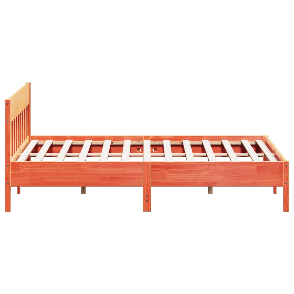 vidaXL Cama sem colchão 180x200 cm pinho maciço castanho-mel