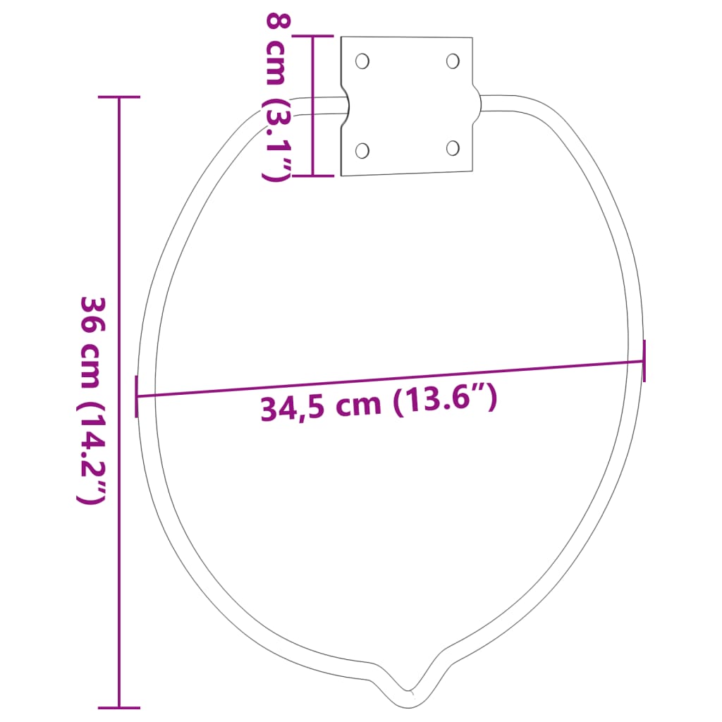 vidaXL Suporte de parede para balde aço prateado