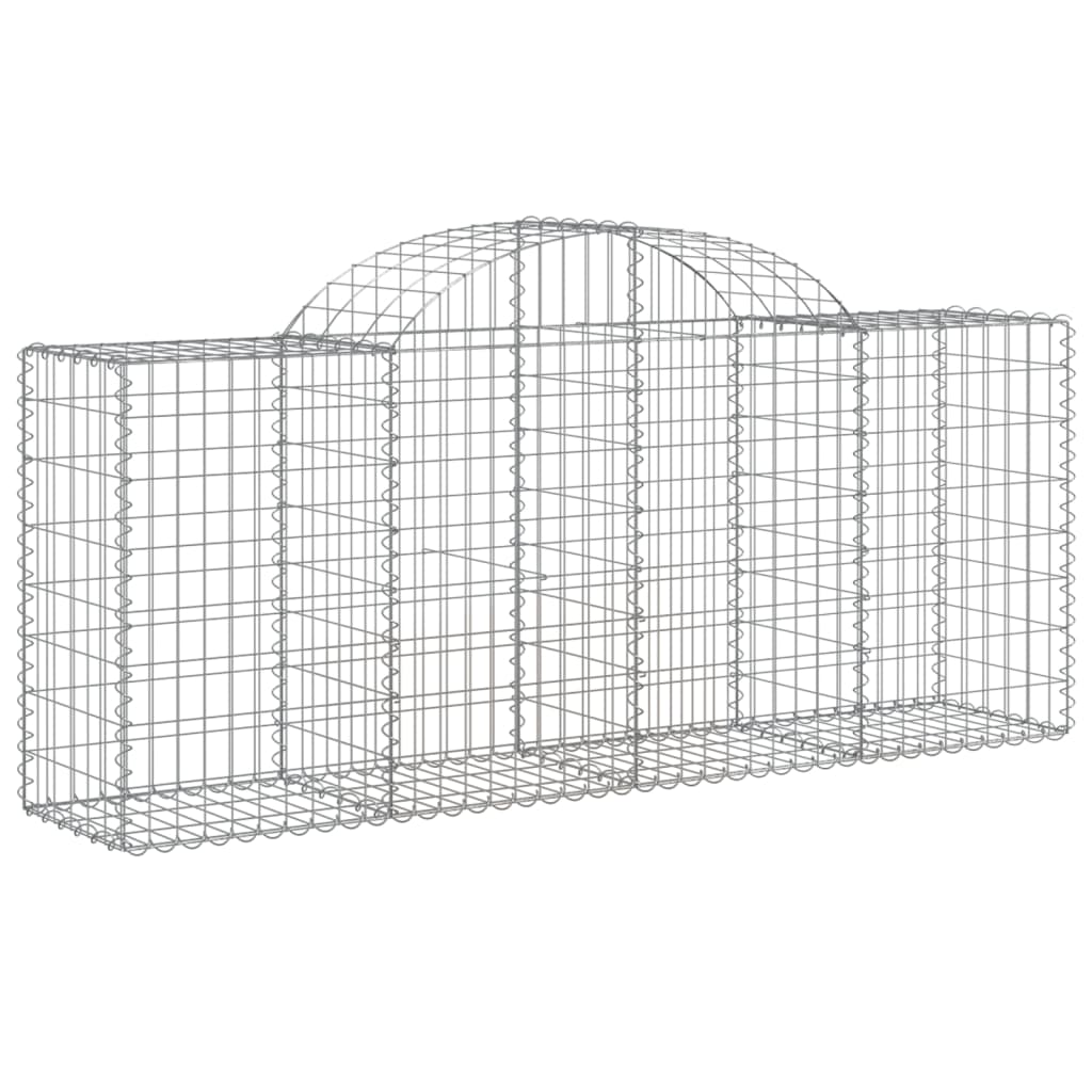 vidaXL Cestos gabião arqueados 40pcs 200x50x80/100cm ferro galvanizado