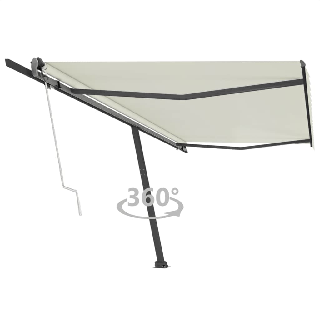 vidaXL Toldo automático independente 500x300 cm cor creme