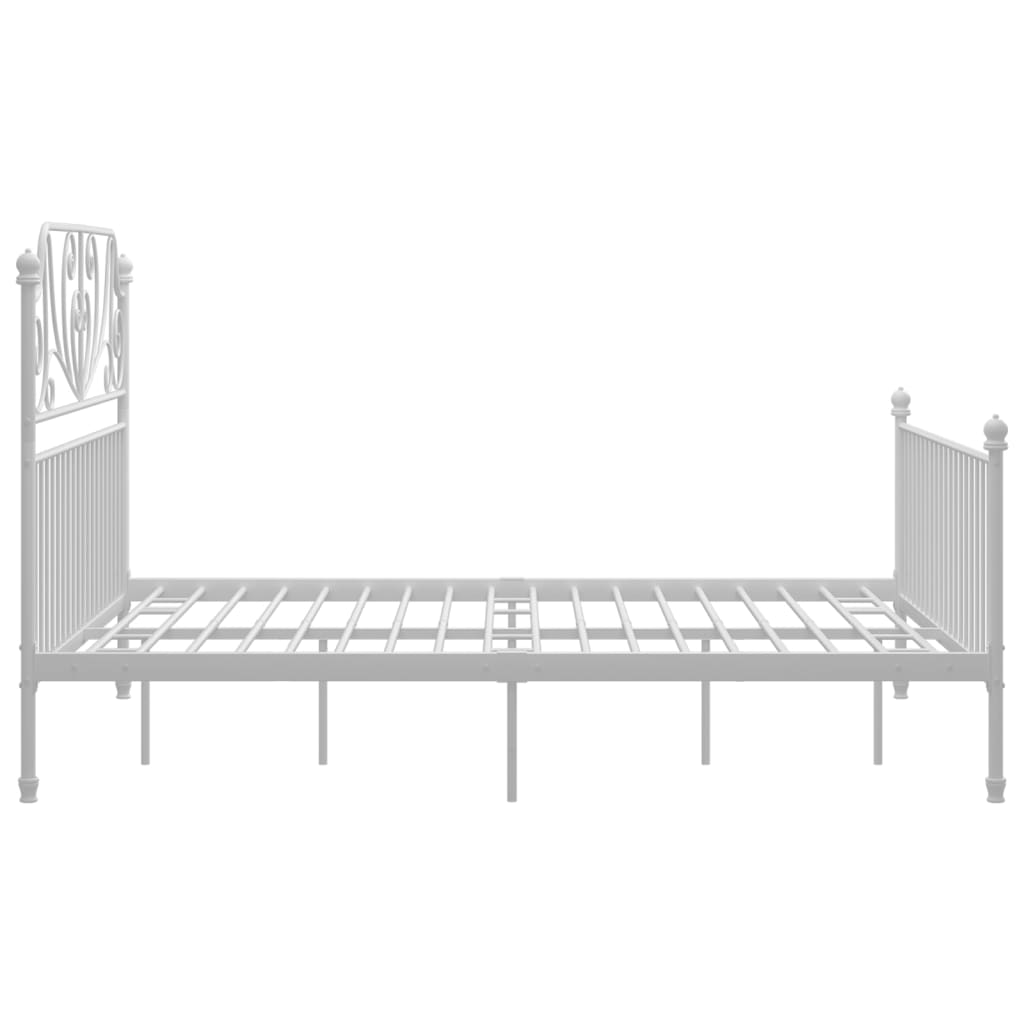 vidaXL Estrutura de cama metal 140x200 cm branco