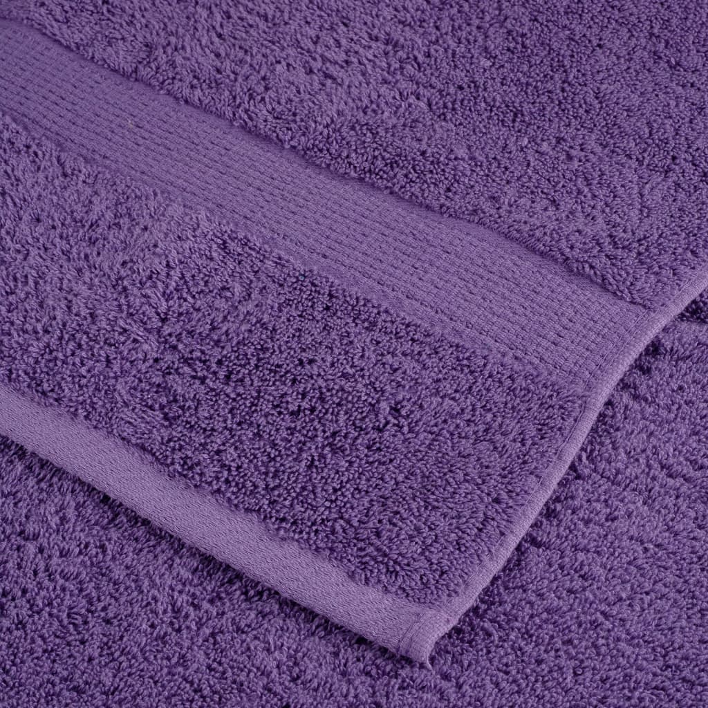 vidaXL Toalhas de mãos premium SOLUND 2pcs 50x100 cm 600 gsm roxo