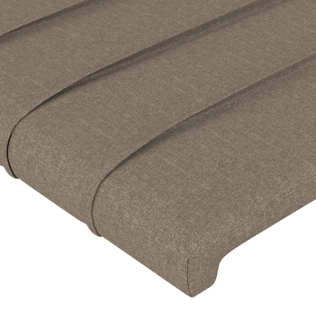 vidaXL Cabeceira cama abas tecido 103x16x78/88 cm cinzento-acastanhado