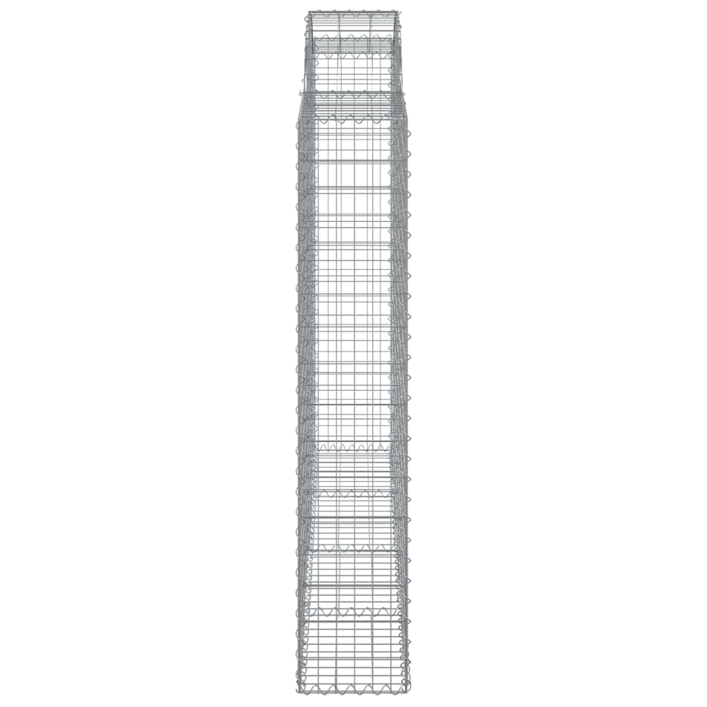 vidaXL Cestos gabião arqueados 7pcs 200x30x160/180cm ferro galvanizado