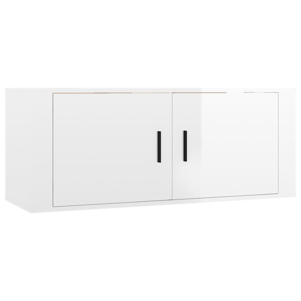 vidaXL 6 pcs conjunto móveis de TV madeira processada branco brilhante