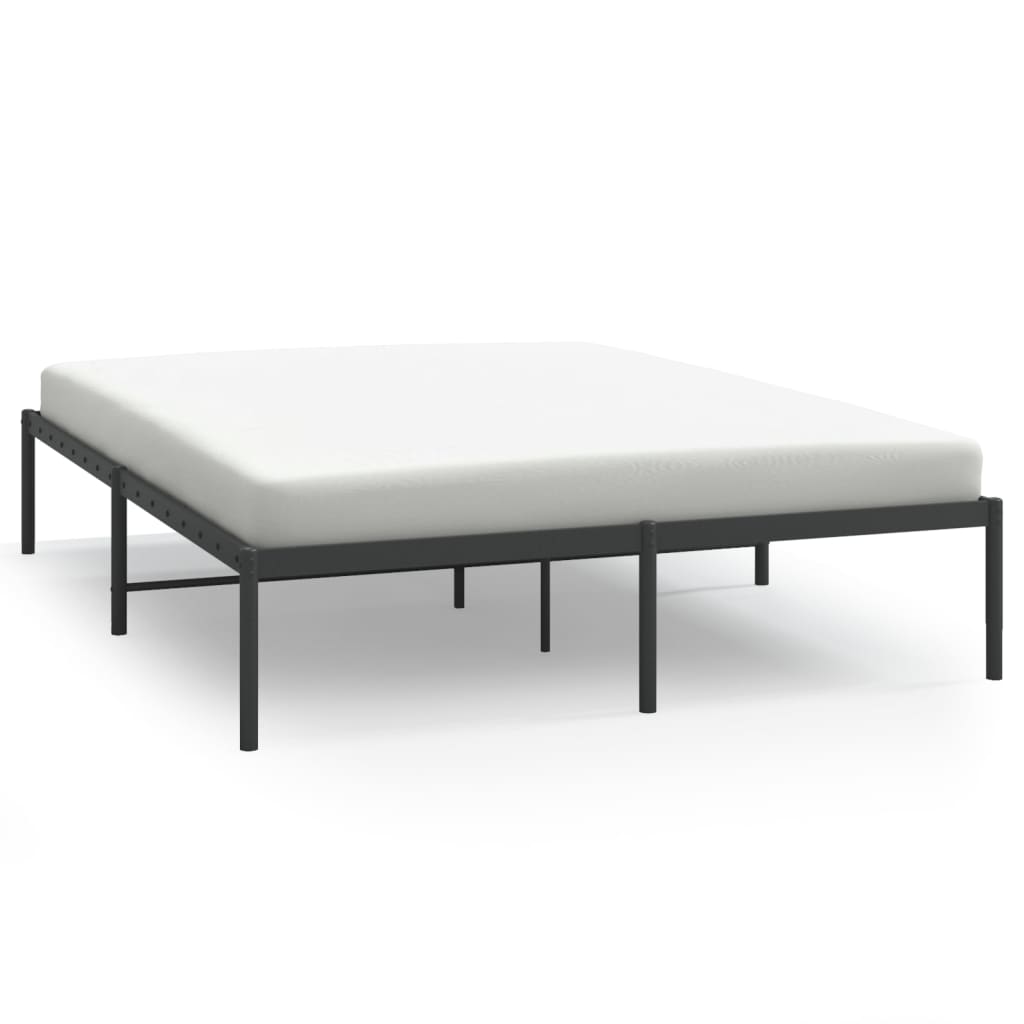 vidaXL Estrutura de cama 140x200 cm metal preto