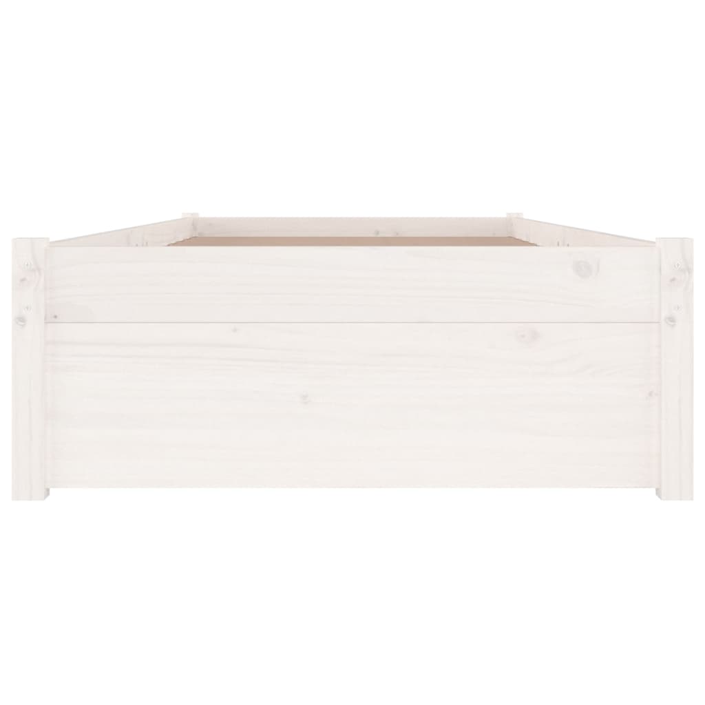 vidaXL Estrutura cama de solteiro pequena c/ gavetas 75x190 cm branco