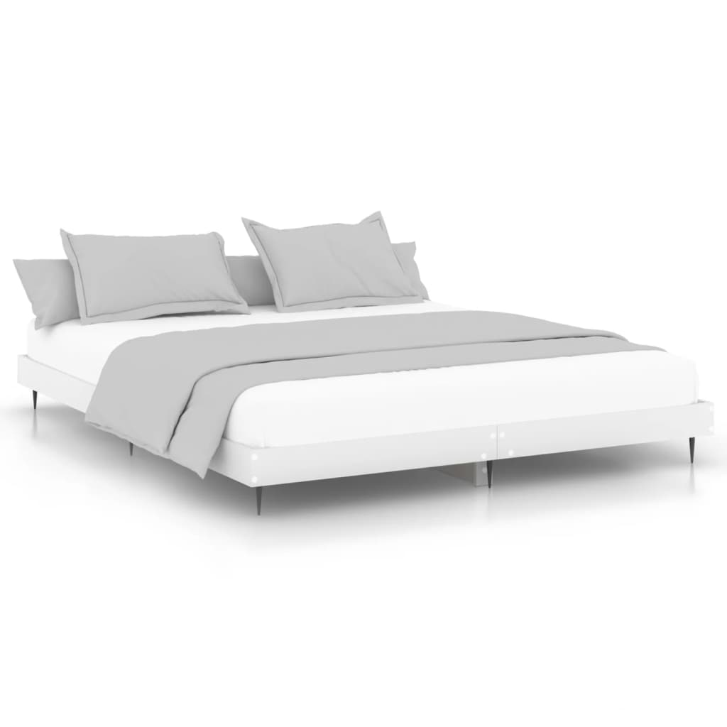 vidaXL Estrutura de cama 200x200 cm derivados de madeira branco