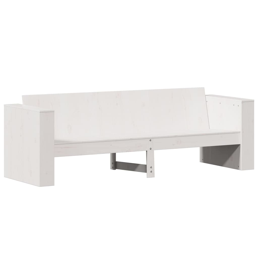 vidaXL 2 pcs conjunto lounge de jardim madeira de pinho maciça branco