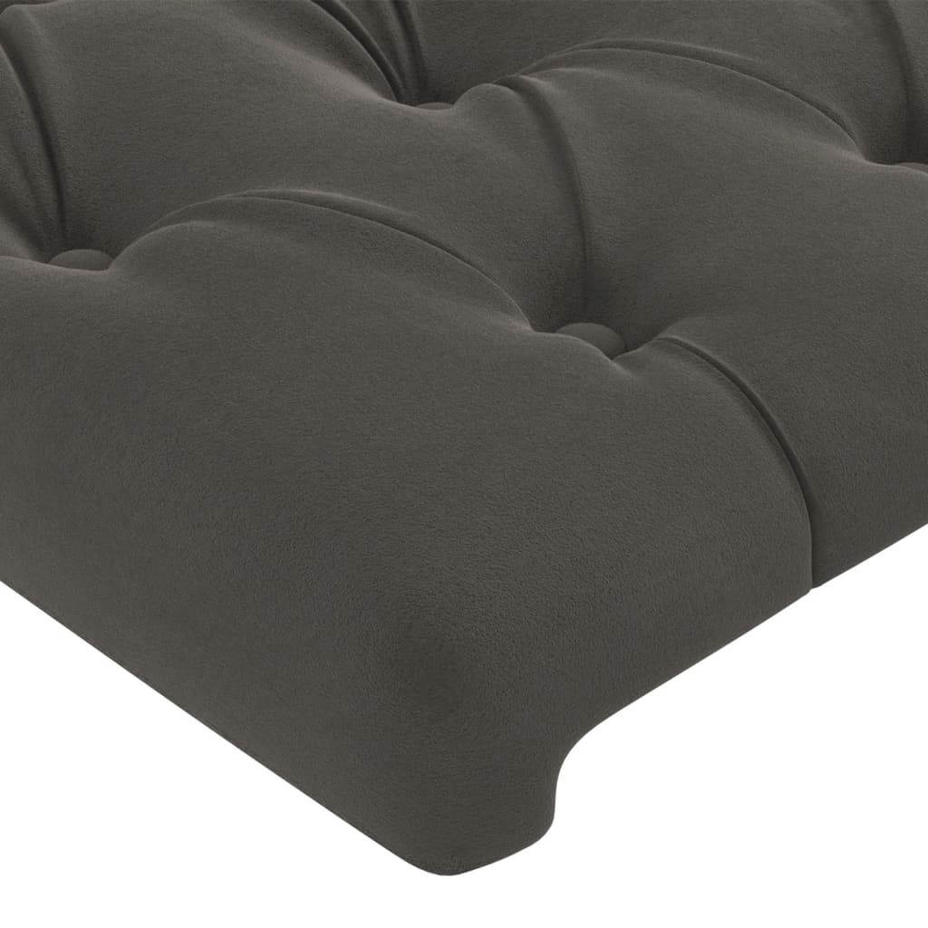 vidaXL Cabeceira de cama c/ abas veludo 83x23x78/88 cm cinzento-escuro