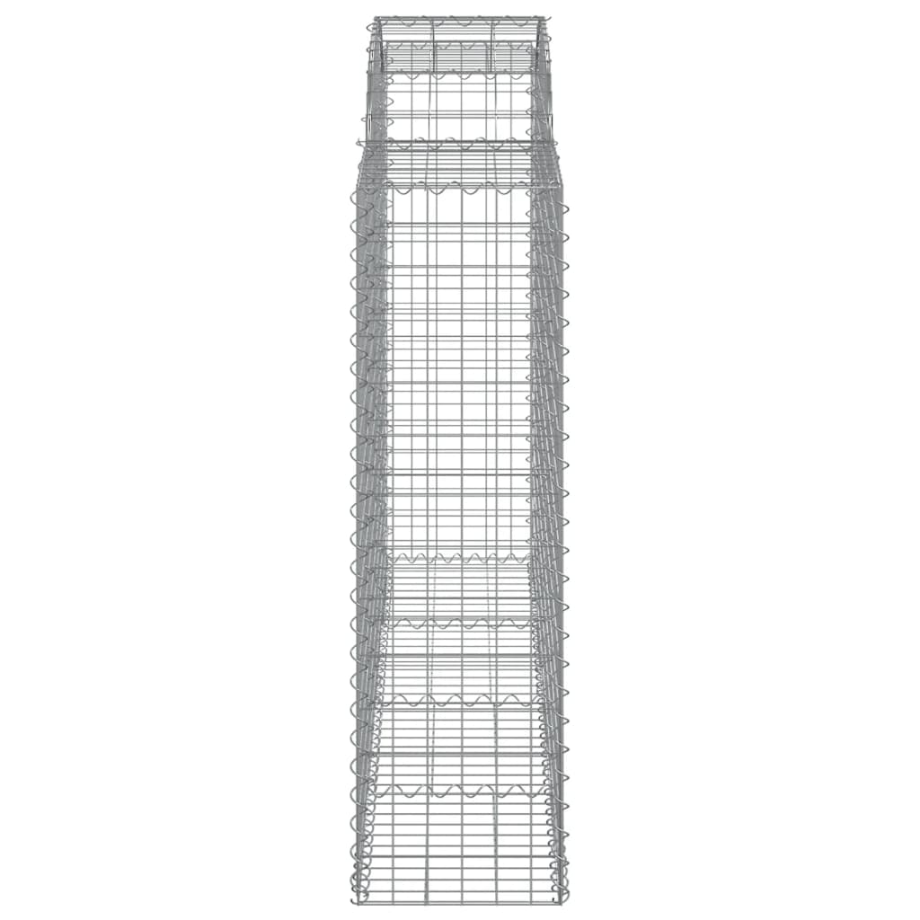 vidaXL Cestos gabião arqueados 25pcs 200x50x140/160 ferro galvanizado