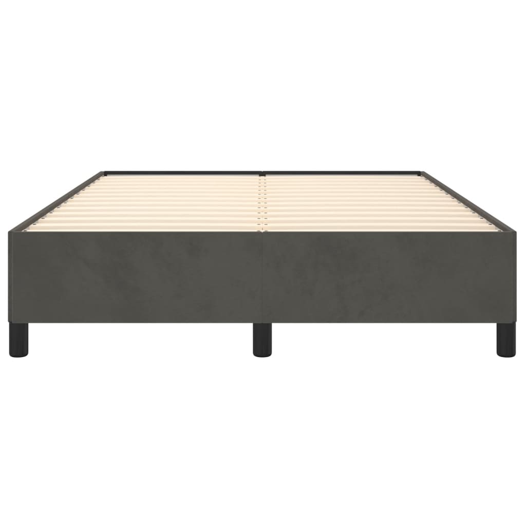 vidaXL Estrutura de cama 140x190 cm veludo cinzento-escuro