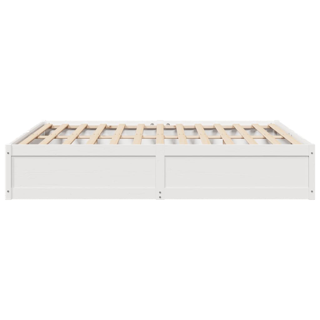 vidaXL Cama sem colchão 180x200 cm madeira de pinho maciça branco