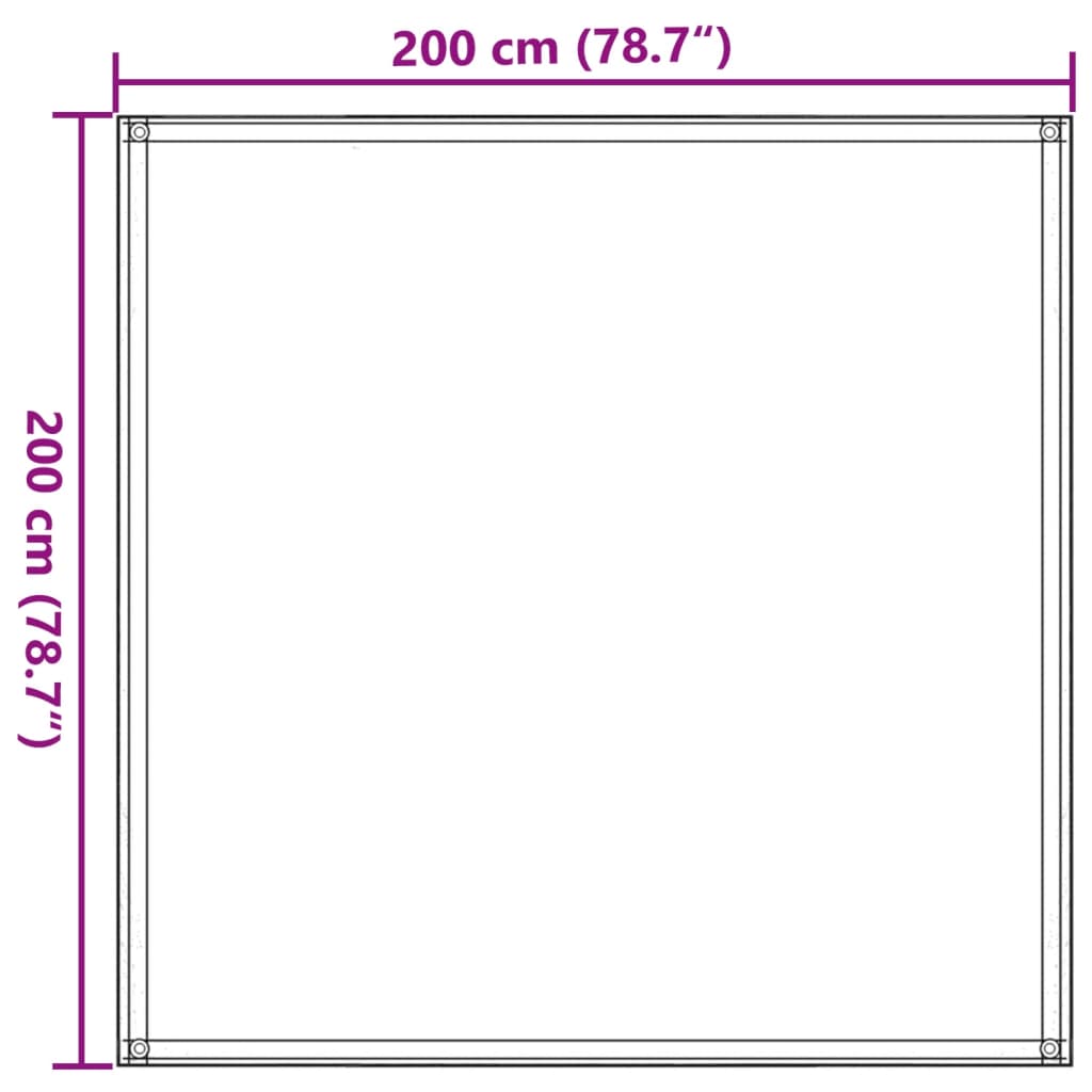 vidaXL Tapete de campismo para tenda 200x200 cm PEAD areia