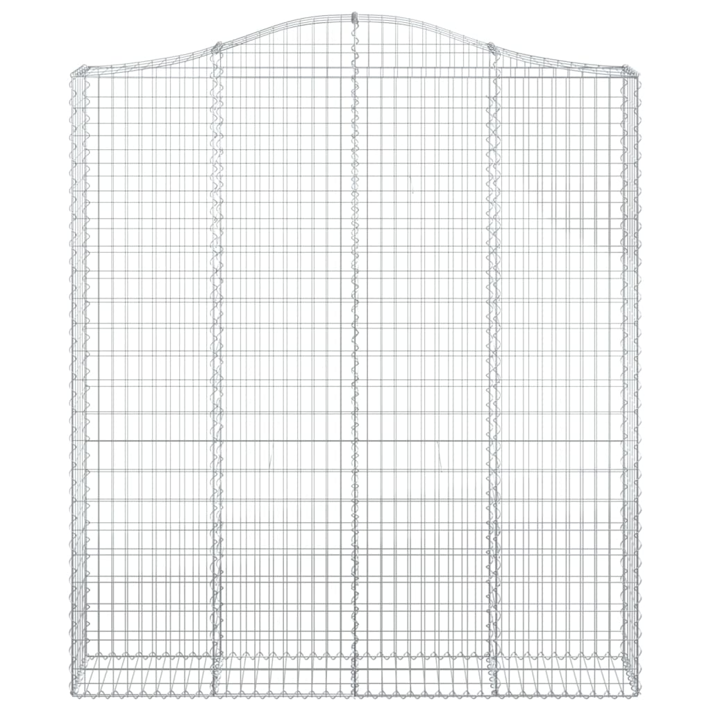 vidaXL Cestos gabião arqueados 2pcs 200x30x220/240cm ferro galvanizado