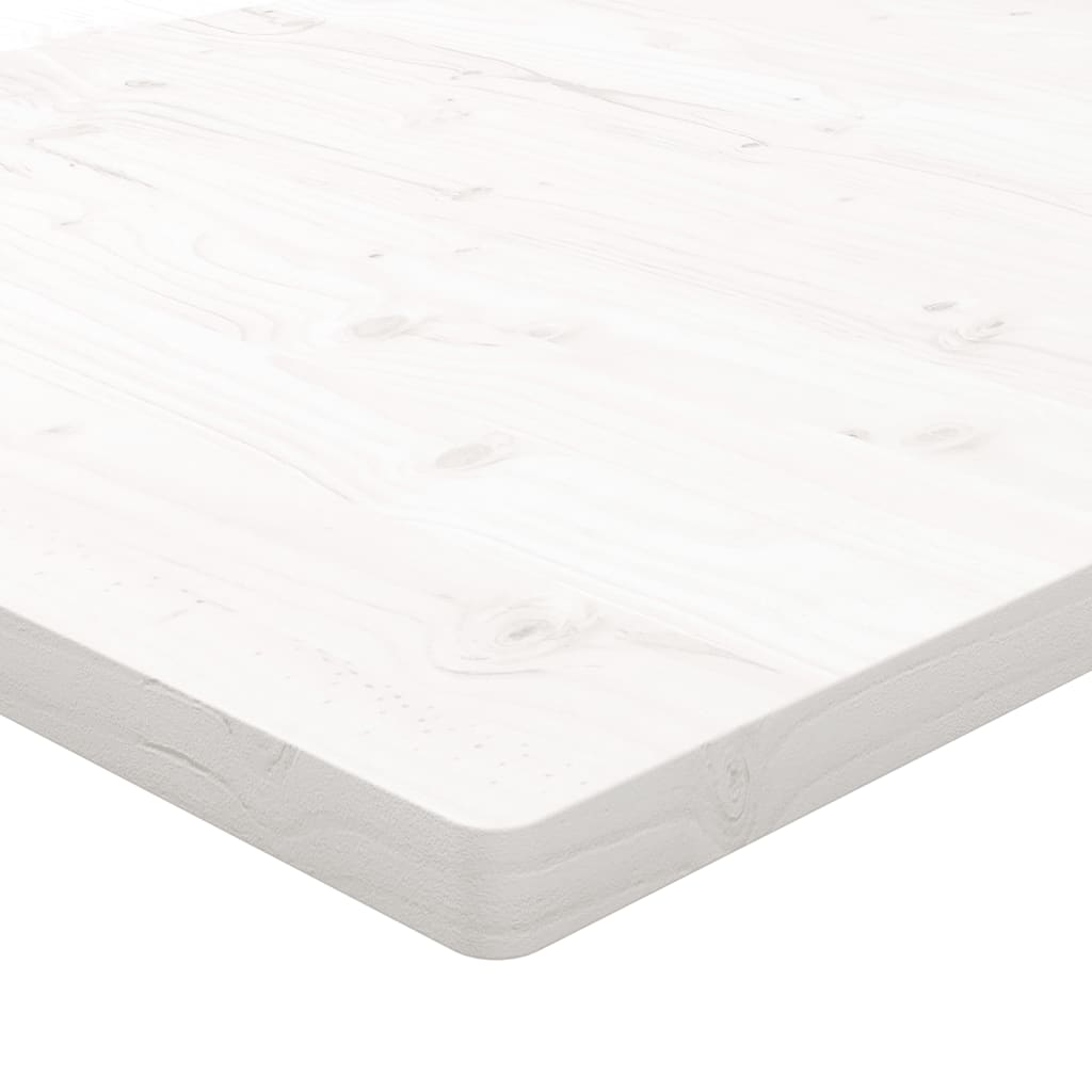 vidaXL Tampo de secretária 110x55x2,5 cm pinho maciço branco