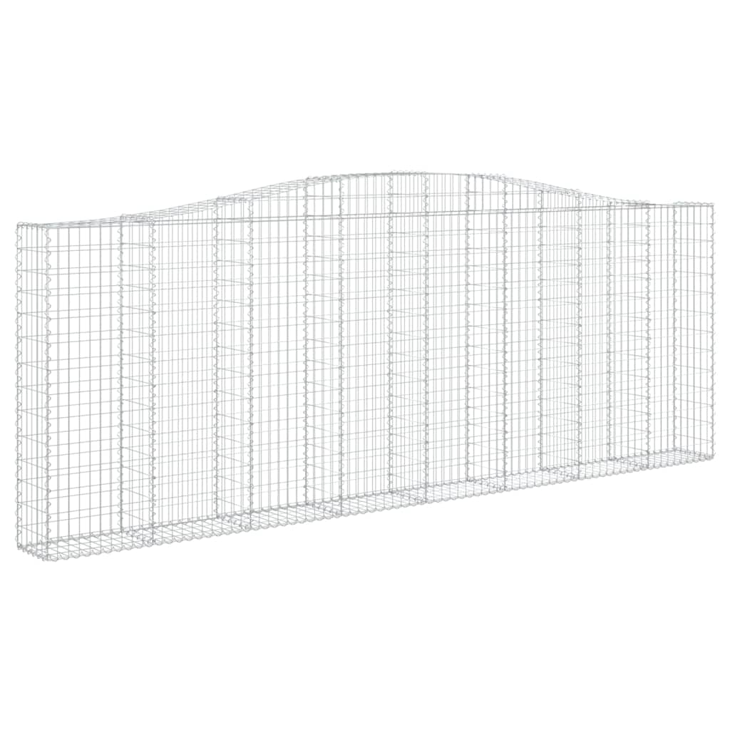 vidaXL Cestos gabião arqueados 25 pcs 400x30x140/160 ferro galvanizado