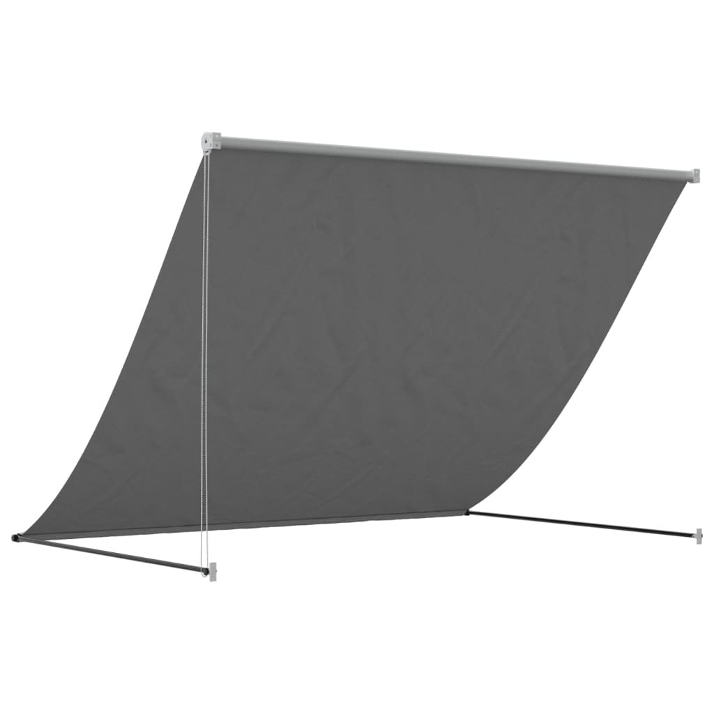 vidaXL Toldo retrátil 200x150 cm tecido e aço antracite