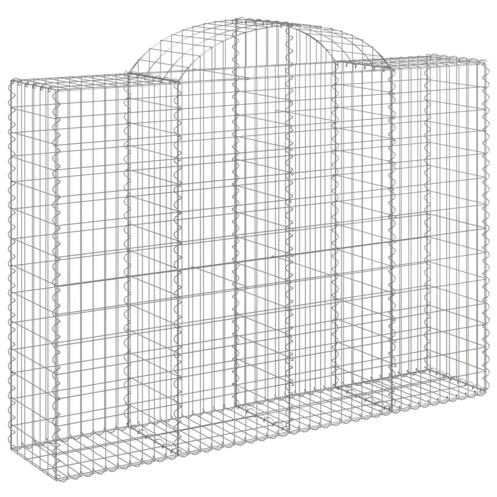 vidaXL Cestos gabião arqueados 11 pcs 200x50x140/160 ferro galvanizado