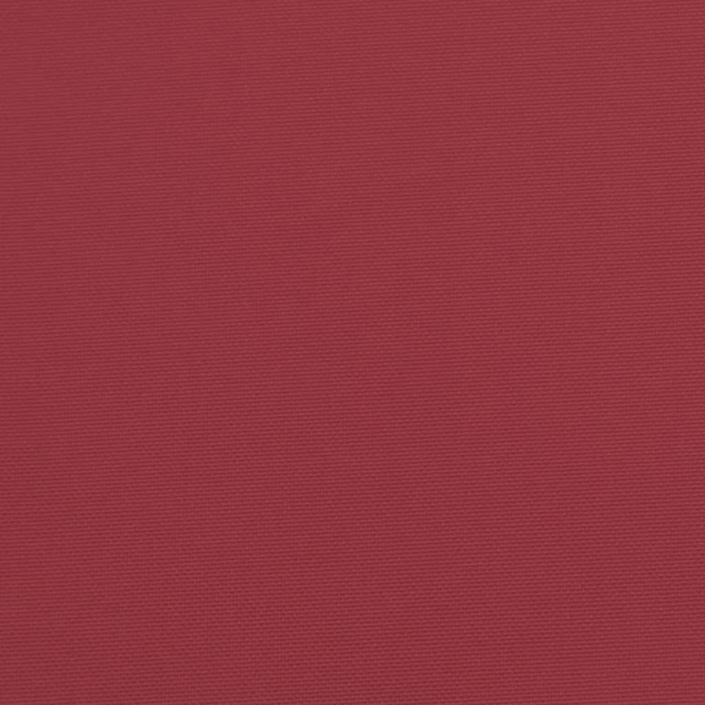 vidaXL Almofadão sofá de paletes 50x50x12 cm tecido vermelho tinto