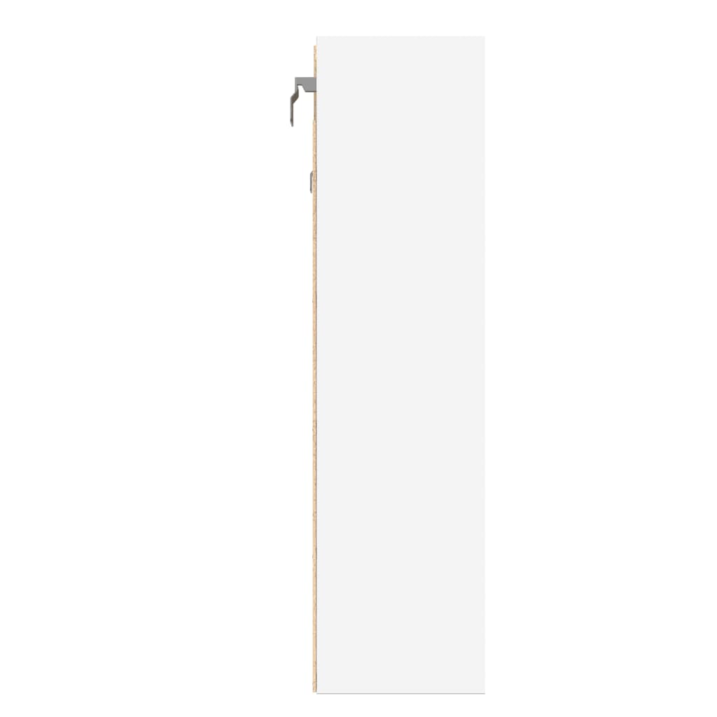 vidaXL Armário vitrine 100x15x58 cm derivados de madeira branco